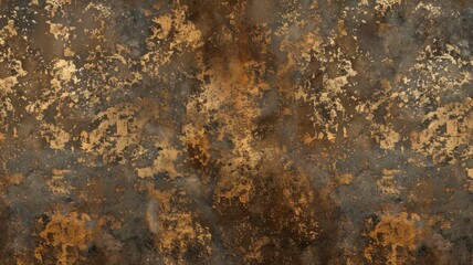 Metal old grunge copper bronze rusty texture, gold background effect wallpaper. Grunge metallic tile design, rustic marble stone texture, oxidation on iron plate.
