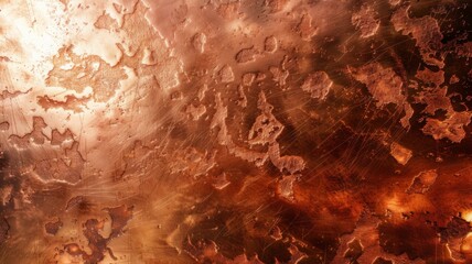 Metal old grunge copper bronze rusty texture, gold background effect wallpaper. Grunge metallic tile design, rustic marble stone texture, oxidation on iron plate.