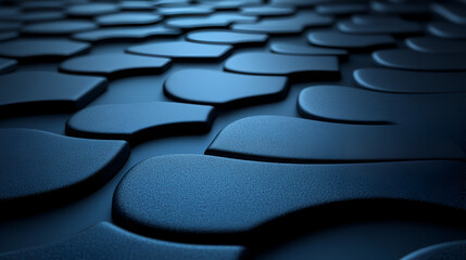 Fototapeta premium Detailed close-up of textured black surface resembling abstract shapes in a modern design setting