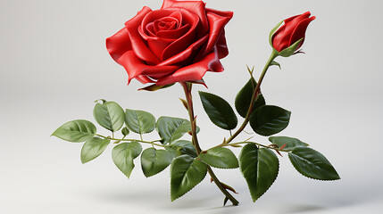 red rose photo generative ai