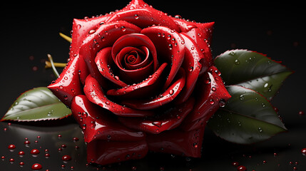 red rose photo generative ai