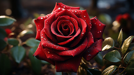 red rose photo generative ai