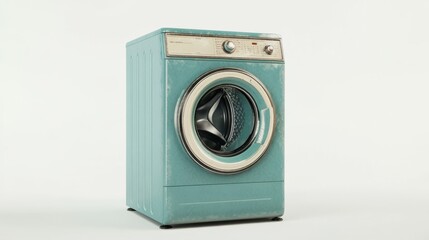 3D rendering of a vintage home appliances isolated on white background