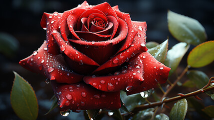 red rose photo generative ai