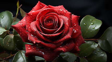 red rose photo generative ai