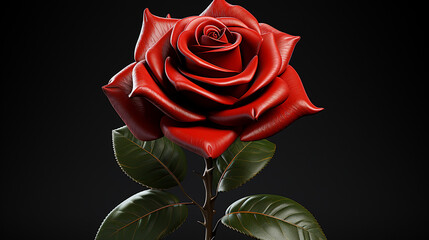 red rose photo generative ai