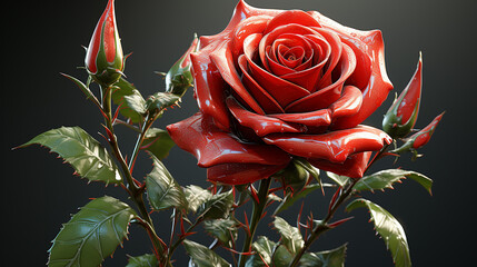 red rose photo generative ai