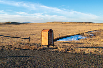 Rural antique mailbox