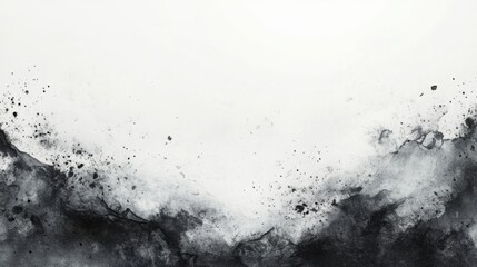 Clouds and sky watercolor hand drawn illustration. Abstract blue snowflakes winter watercolour background. Sky pattern with snow. Light blue watercolour paper texture background.