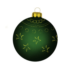 Christmas ball  illustration isolated, hand drawn