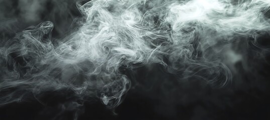 Obraz premium Dynamic Abstract Smoke Pattern in Dark Tones with Ample Space for Text