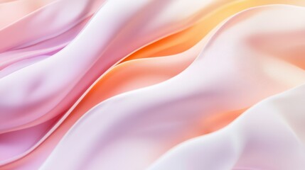 Obraz premium Mesmerizing pink and orange waves create a luxurious fabric-like texture, ideal for elegant projects