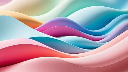 Fototapeta premium abstract colorful 3D wave background wallpaper