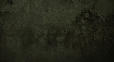 Obraz premium black dark jade emerald green grunge background old painted concrete wall plaster close up rough dirty grainy broken damaged distressed abandoned cracked or spooky scary horror concept design 