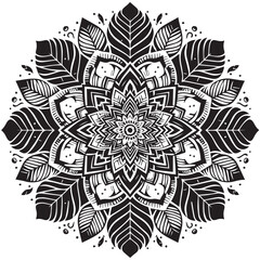 Big vector set of round patterns. Collection of geometrical mandalas. Boho ornament 