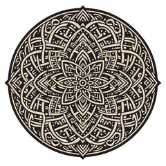 Big vector set of round patterns. Collection of geometrical mandalas. Boho ornament 