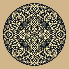 Big vector set of round patterns. Collection of geometrical mandalas. Boho ornament 
