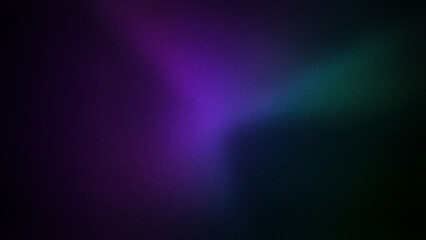 Fototapeta premium A dark and mysterious 4K gradient background featuring deep blends of purple, green, and black with a smooth, grainy texture. Ideal for moody wallpapers, banners, and artistic backdrops
