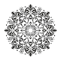 Big vector set of round patterns. Collection of geometrical mandalas. Boho ornament 