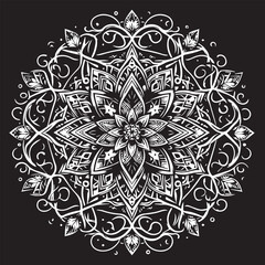 Big vector set of round patterns. Collection of geometrical mandalas. Boho ornament 