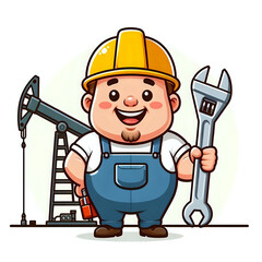 Postcard, happy Oilman's Day, without text. Greeting card, happy Oil and Gas Industry Day