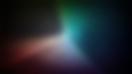 A vibrant 4K gradient background with a dynamic blend of green, teal, blue, and subtle red hues. The grainy texture adds depth, making it perfect for modern and artistic designs