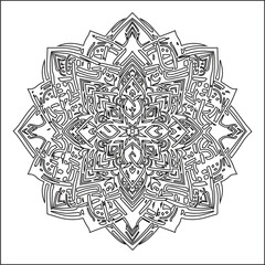 Big vector set of round patterns. Collection of geometrical mandalas. Boho ornament 