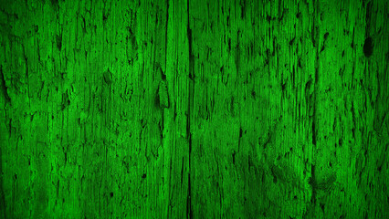 Vibrant green weathered wooden texture with deep grooves and organic patterns. Ideal for 4K natural backgrounds, eco-themed designs, and rustic projects