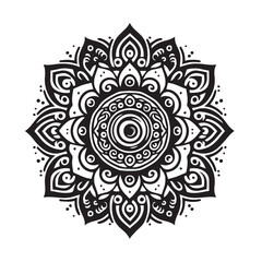 Vector of a mandala with concentric hexagons.eps