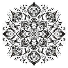 Vector of a mandala with delicate filigree.eps