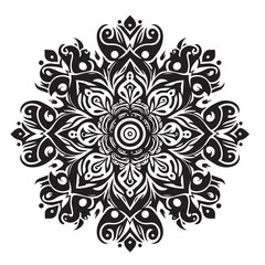  Vector of a mandala with geometric borasdwafdsfsgsefders .eps