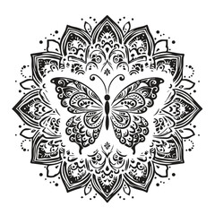 Vector of a mandala with geometric borders.eps
