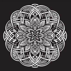  Vector of a mandala with mystical symbol .eps