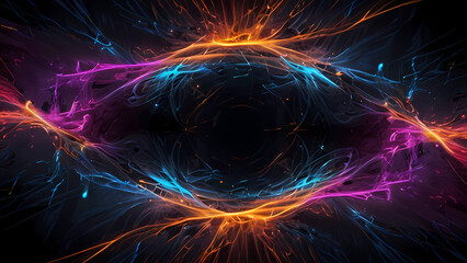 Fototapeta premium abstract background illustrating the dynamic energy of ions in motion