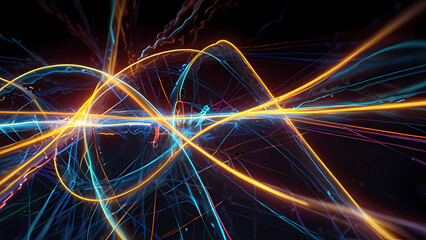 abstract background illustrating the dynamic energy of ions in motion