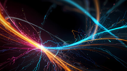 abstract background illustrating the dynamic energy of ions in motion