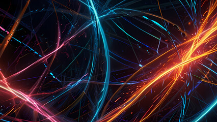 abstract background illustrating the dynamic energy of ions in motion