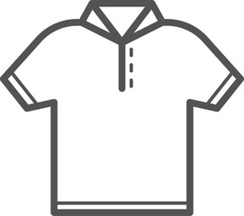 Polo shirt line icon. Classic male apparel