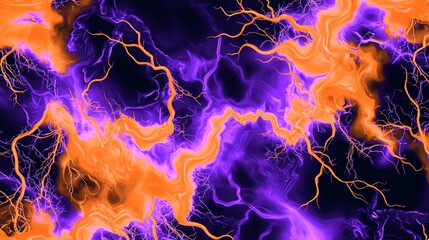 Fototapeta premium Abstract background with a purple sky and orange lightning storm forming, perfect for websites, social media, and print projects
