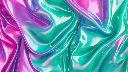 Obraz premium Colorful holographic background is shining and shimmering, providing an abstract and futuristic backdrop. This texture would be perfect for any project needing a modern and unique look