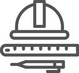 Engineer symbol. Technical thinking. Tools line icon