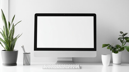  Desktop computer isolated on a withe stock photo, white background Black And White, Black Color, Blank, Business, Communication