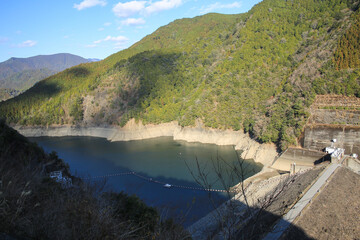 高知県馬路村　魚梁瀬ダム展望台からの風景