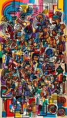 Fototapeta premium Vibraciones Urbanas: Ritmo y Arte