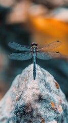 Dragonfly isolated on abstract background