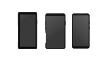 Modern Digital Devices. Vector EPS 10 stock illustration Black Color, Blank, Brand Name Smart Phone, Business, Communication