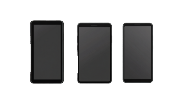 Modern Digital Devices. Vector EPS 10 stock illustration Black Color, Blank, Brand Name Smart Phone, Business, Communication