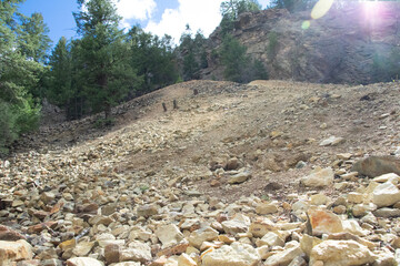 old mining aggregate piles