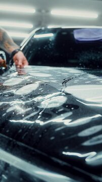 The film shows the application of ppf foil on the interior and body elements. Additional work in the detailing studio with ppf wrapping and ceramic coating.
