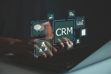 Customer relationship management (CRM) or customer loyalty concept. Customer service and long-term...